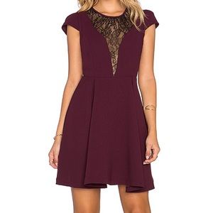 BCBGenerarion Lace front mini dress in purple